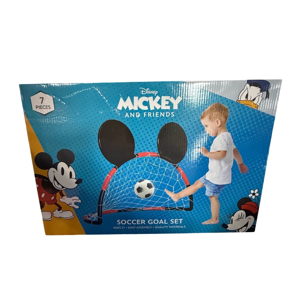 Disney Mickey and Friends Soccer Goal Set 7 Pieces Ages 3+ Easy Assembly